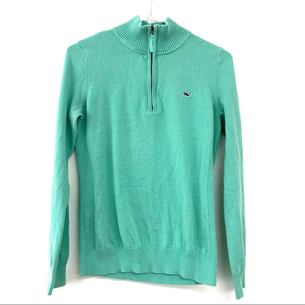 Vineyard Vines Mint Quarter Zip Pullover